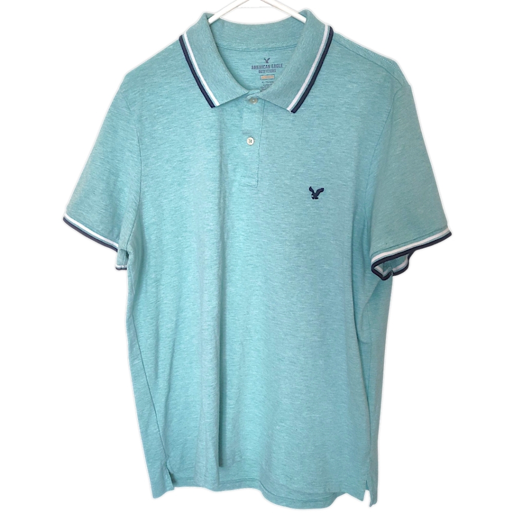 Men's Teal American Eagle Coreflex Polo Shirt